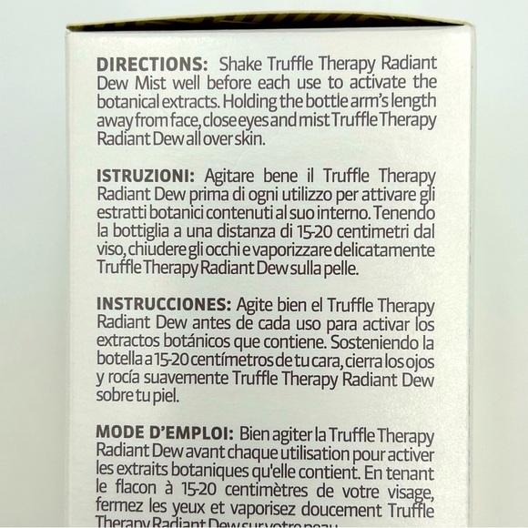 SKIN & Co Truffle Therapy Radiant Dew Mist Hydrating Moisture‎ Vegan 3.38 Fl Oz - Picture 5 of 7